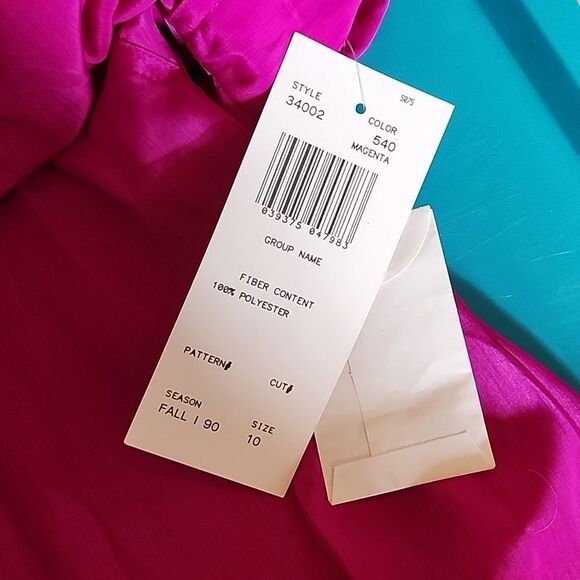 New Josephine Dress Shirt with Removable Shoulder Pads Size 10 - Picture 5 of 5